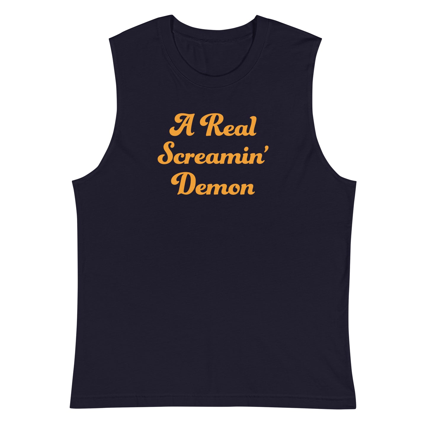 #ARealScreaminDemon - Gender Neutral Cotton Muscle Tank