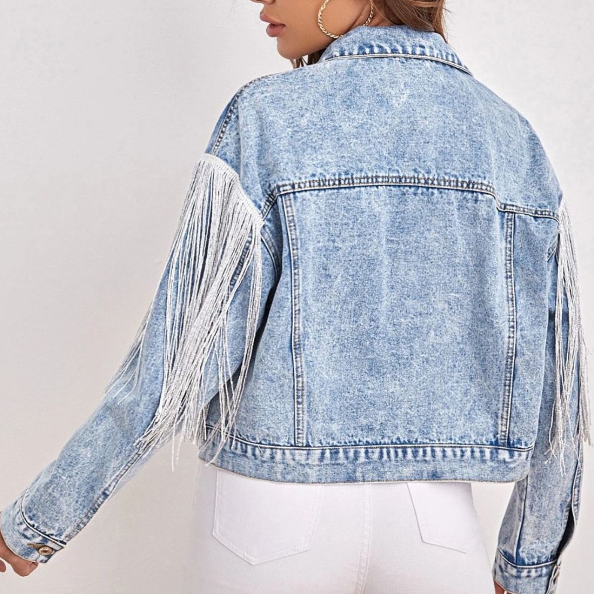 #BackInTheSaddleAgain - Fringe Denim Jacket
