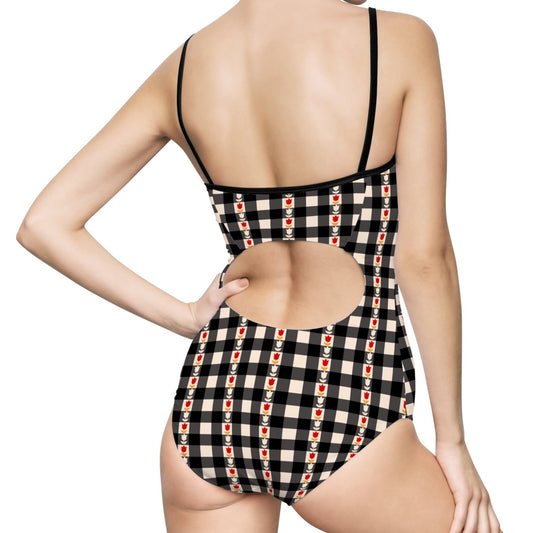 #BeALittleDamnFancy - Strappy One-Piece Swimsuit