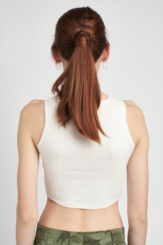 #ToughTitties - Bustier Ribbed Crop Top