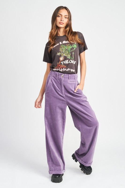 #GrungeRider - Wide Leg Corduroy Pant