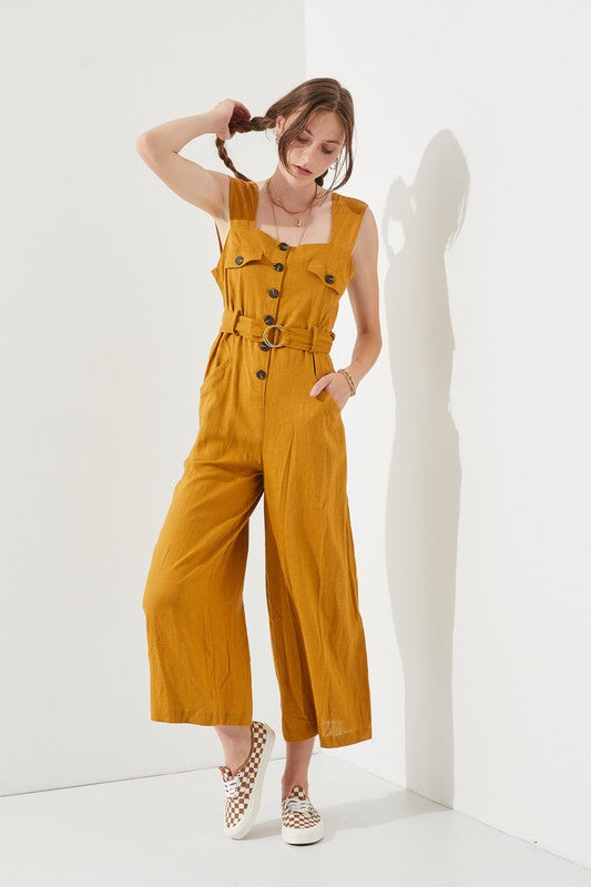 #FarmGirl - Button Down Jumpsuit