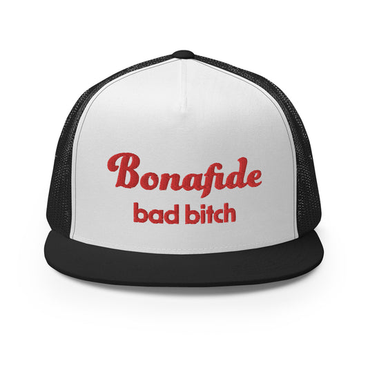 #BondafideBadBitch - Embroidered Canvas Trucker Hat