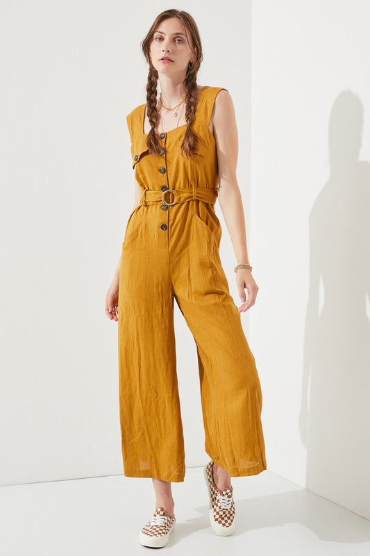 #FarmGirl - Button Down Jumpsuit