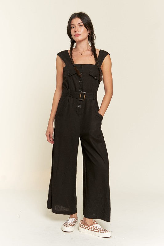 #FarmGirl - Button Down Jumpsuit