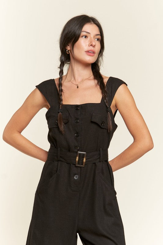 #FarmGirl - Button Down Jumpsuit