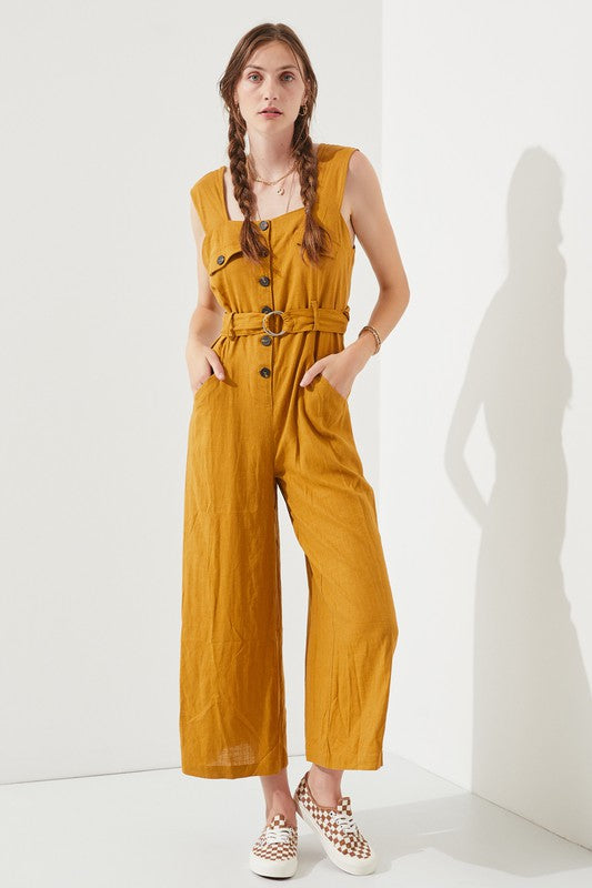 #FarmGirl - Button Down Jumpsuit