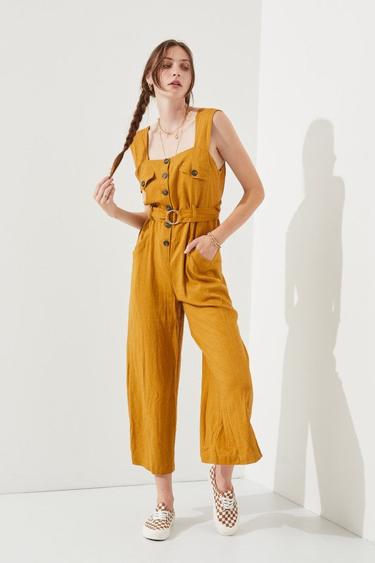 #FarmGirl - Button Down Jumpsuit