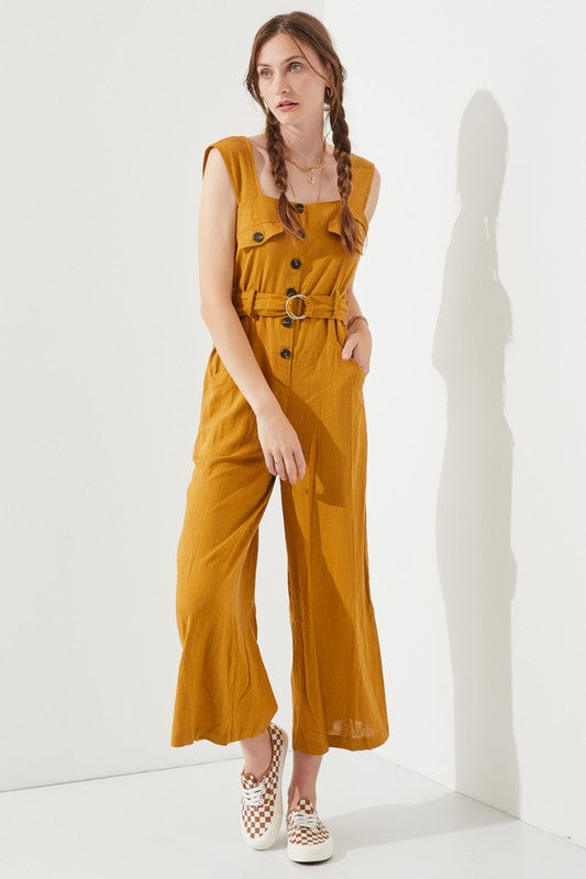 #FarmGirl - Button Down Jumpsuit