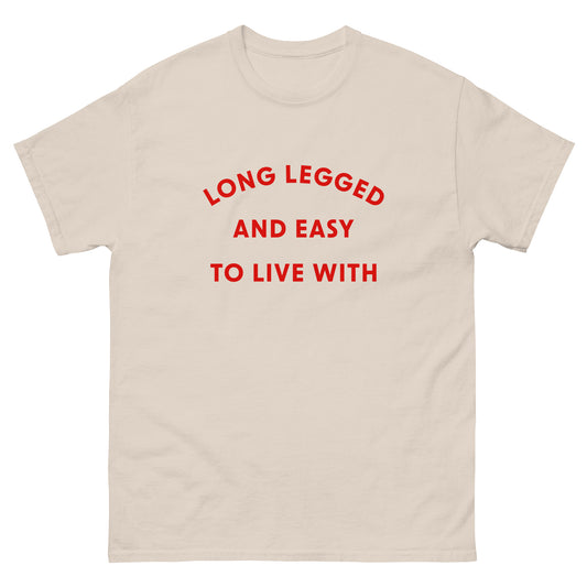 #LongLeggedAndEasyToLiveWith - Structured Gender Neutral Cotton T-shirt