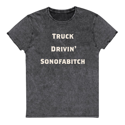 #TruckDrivin'SonOfABitch - Unisex Acid Washed T-shirt